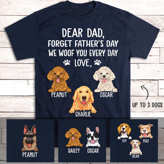 I Woof You Dog Dad - Personalized Custom Unisex T-Shirt