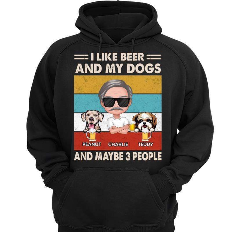 Doll Man Beer Dog Retro Personalized Hoodie Sweatshirt