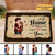 Doll Couple Kissing Valentine‘s Day Gift For Him For Her Personalized Doormat