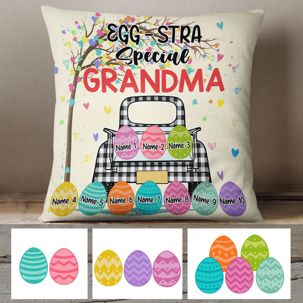 Personalized Easter Egg-Stra Special Grandma Pillow