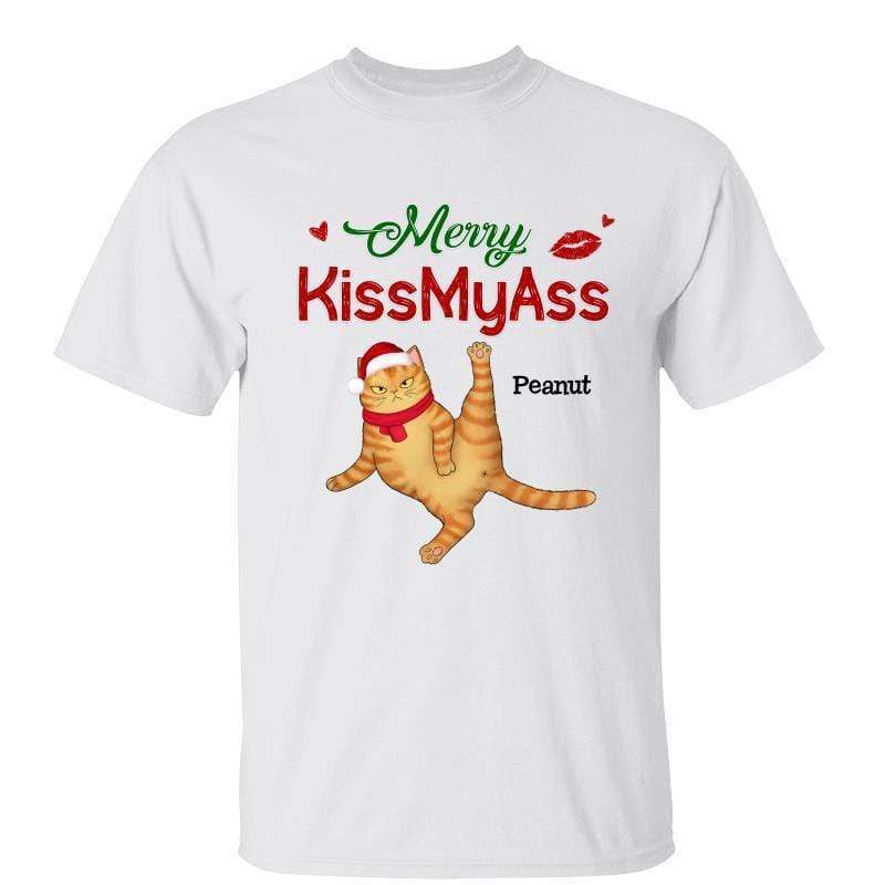 Merry Kissmyass Cats クリスマス パーソナライズ シャツ