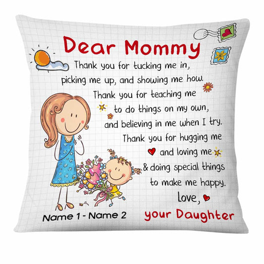 Personalized Mother's Day To Mom Grandma Pillow