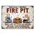 Fire Pit Where Music Gets Played Camping - Backyard Sign - Personalized Custom Classic Metal Signs