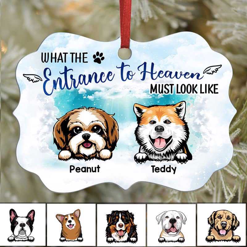 Entrance To Heaven Dogs Personalized Christmas Ornament