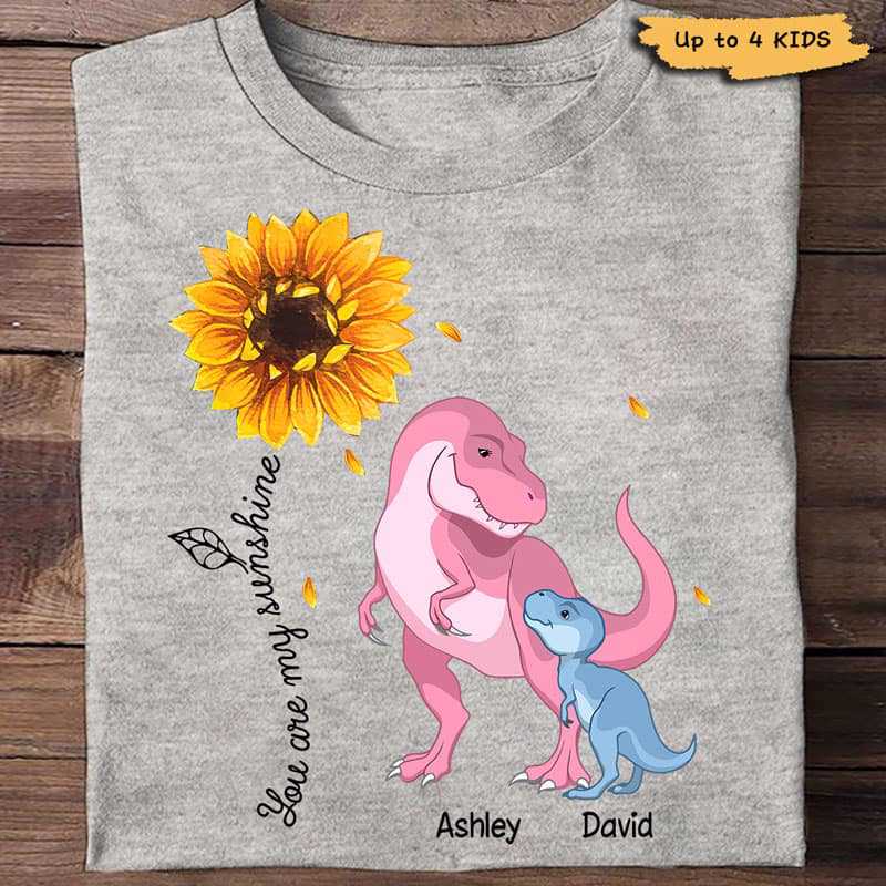 Dinosaurs You Are My Sunshine Personalized Shirt