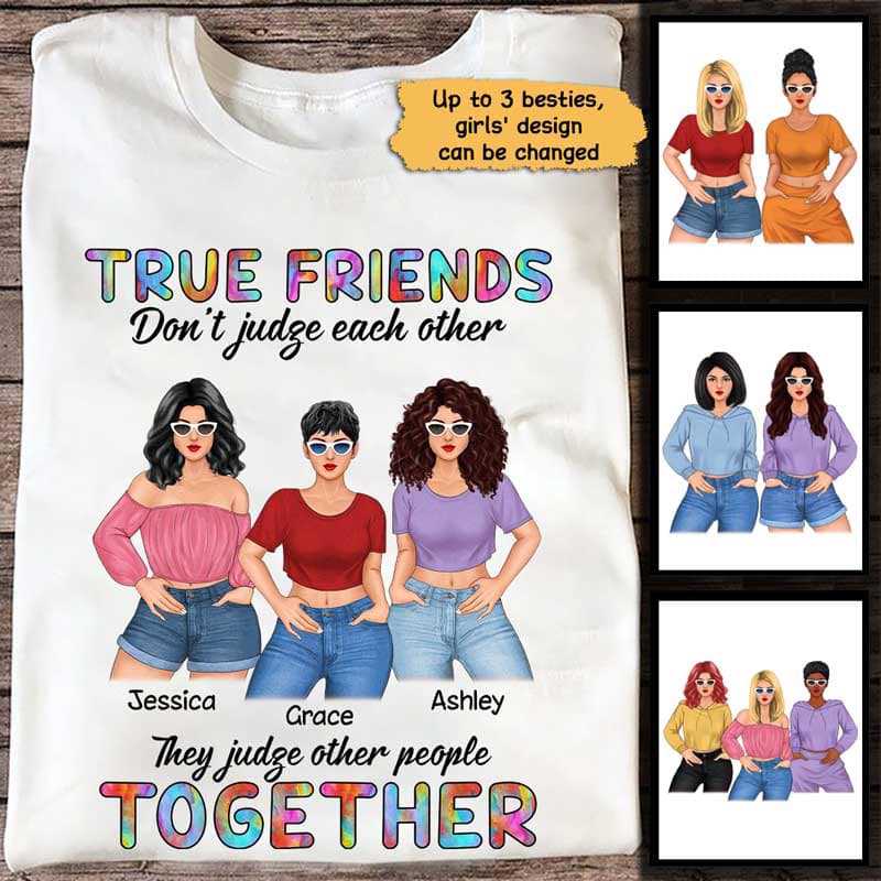 Posing Besties Watercolor Personalized Shirt