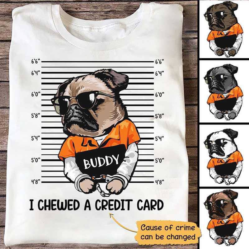 Guilty Pug Dog Personalized Shirt