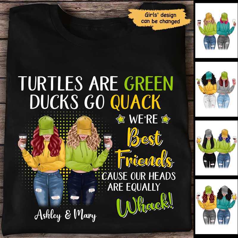 Turtles Are Green Best Friends パーソナライズ シャツ