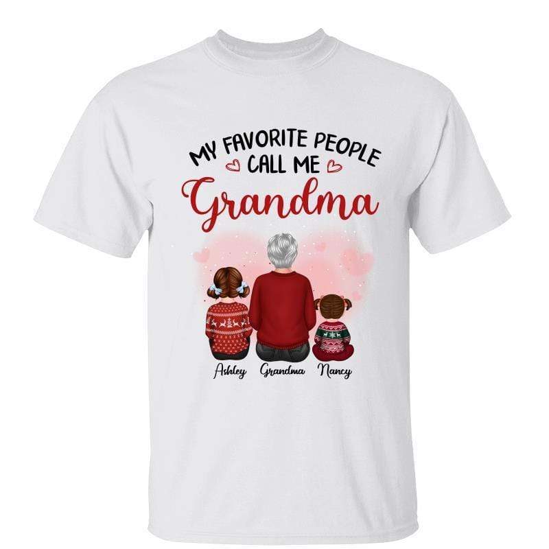 Favorite People Call Me Grandma Mom パーソナライズ シャツ