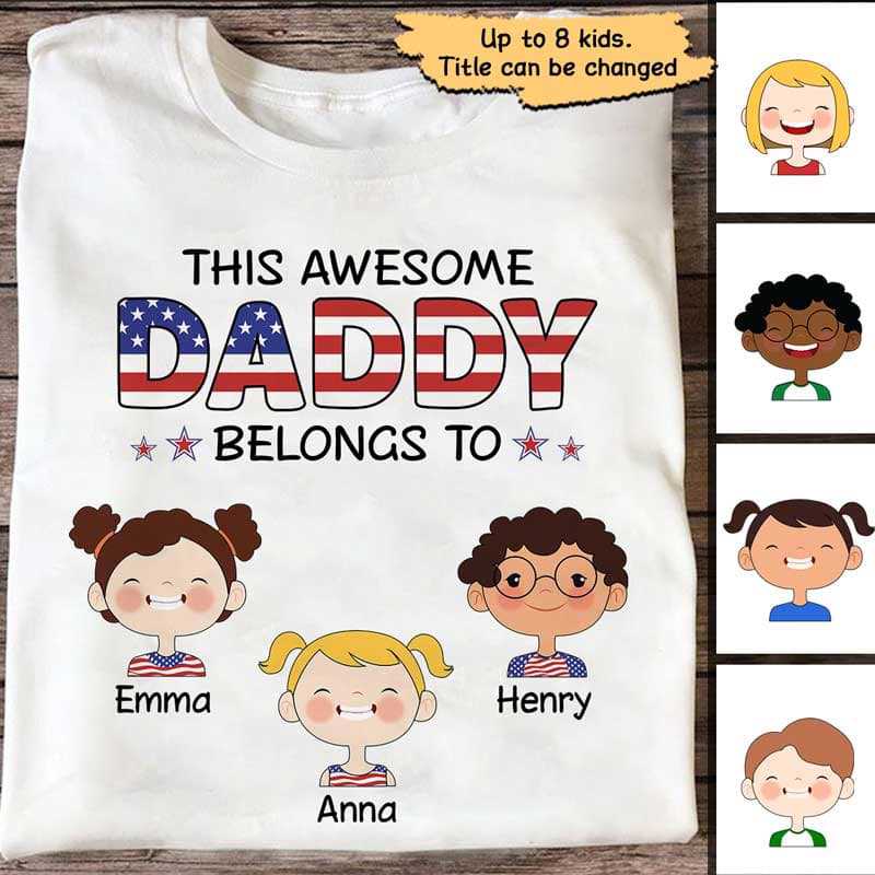 4th Of July Independence Day Dad Mom Belongs To Personalized Shirt
