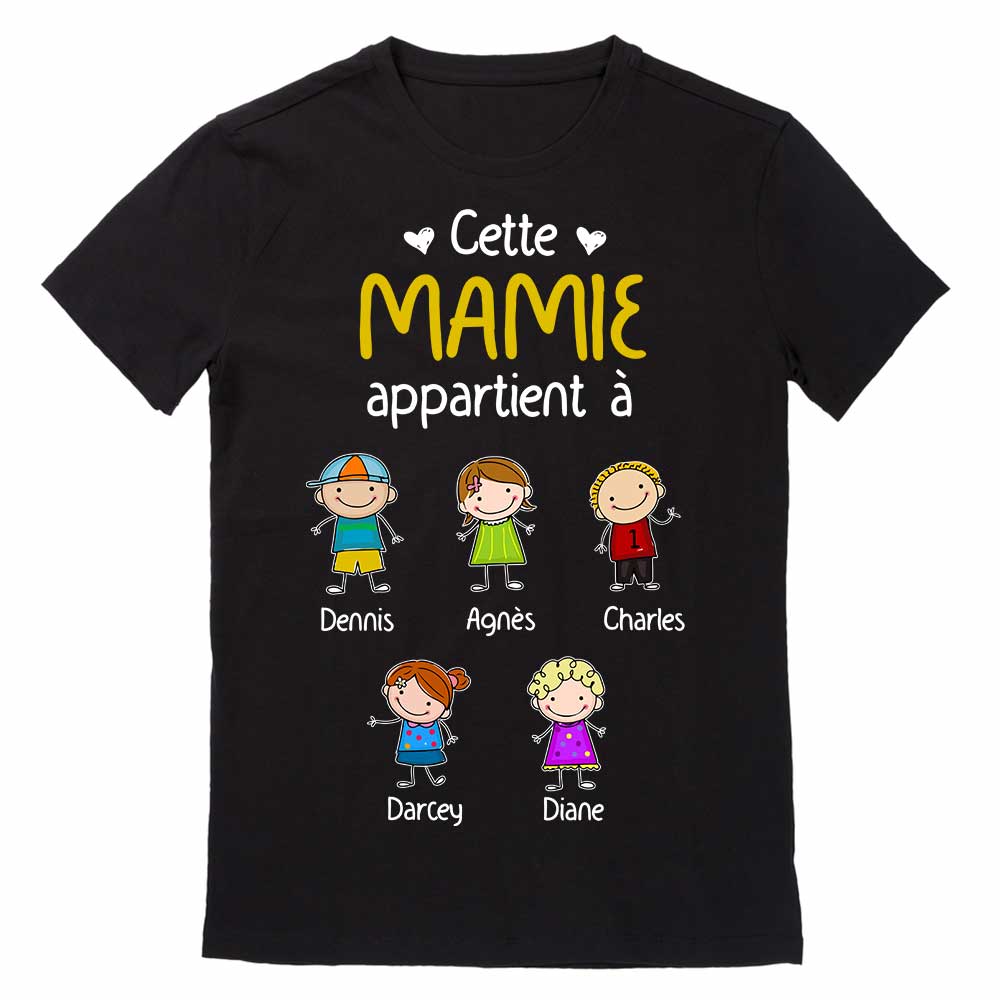 Personalized Papy Mamie French Grandma Grandpa Belongs T Shirt