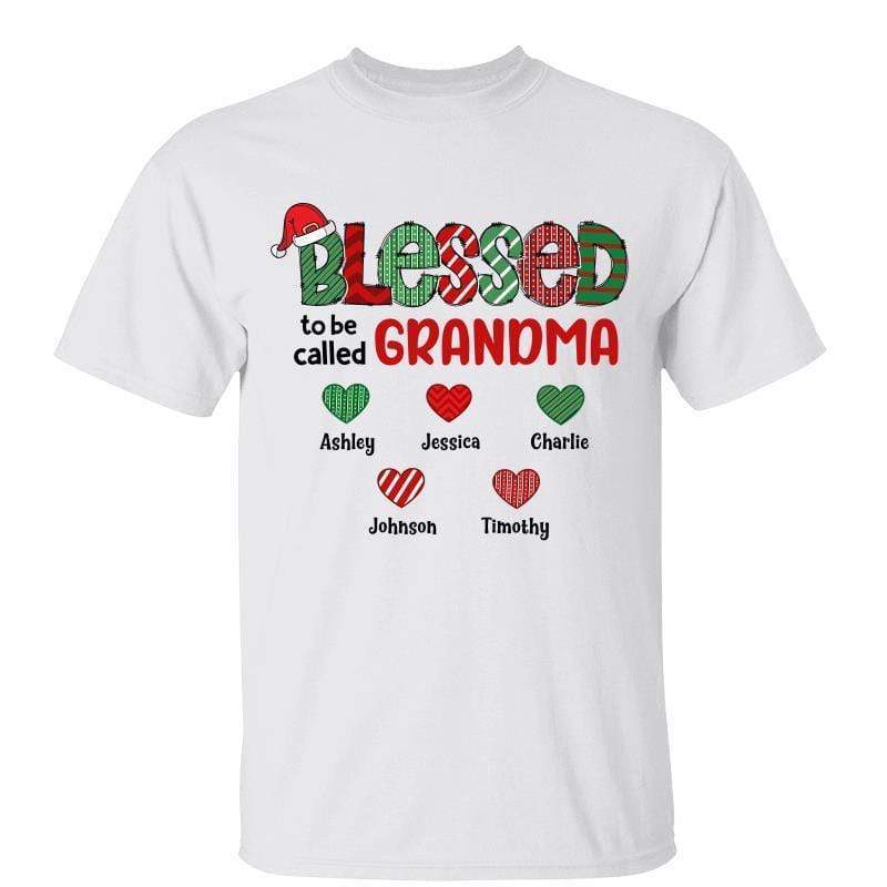 ママと呼ばれることを祝福されたクリスマス パーソナライズされたシャツ