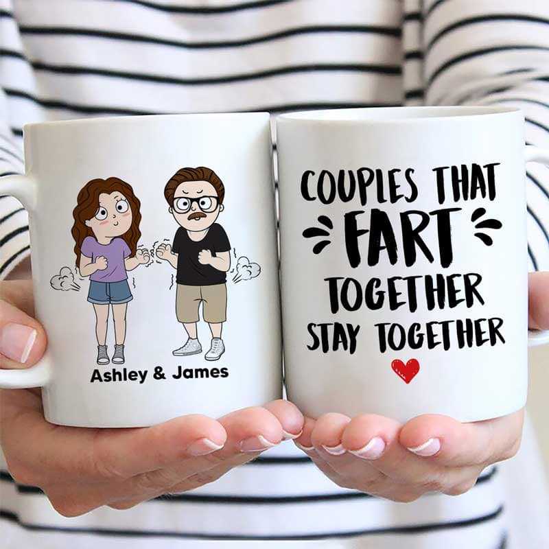 Couple Fart Together Funny Valentine‘s Day Gift Personalized Mug