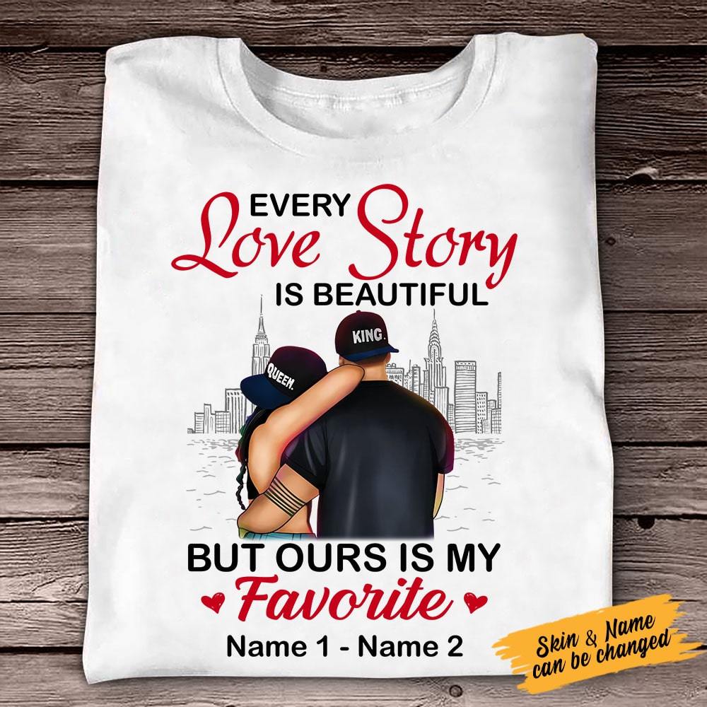 Personalized Couple Love Story T Shirt