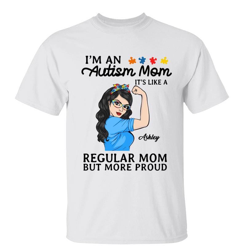 自閉症のお母さんおばあちゃんより誇りに思うパーソナライズされたシャツ