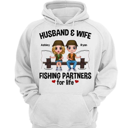 Doll Fishing Couple Personalized Hoodie Sweatshirt