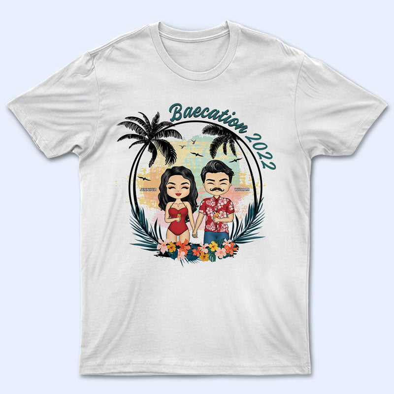 Beach Couple Baecation - Gift For Couple - Personalized Custom T Shirt