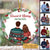 Couple Anniversary Date Holly Branch Christmas Personalized Circle Ornament