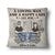 Family Couple A Loving Man And A Happy Lady Live Here - Couple Gift - Personalized Custom Pillow
