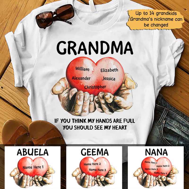 Grandma You Should See My Heart パーソナライズシャツ (1-7 キッズ)