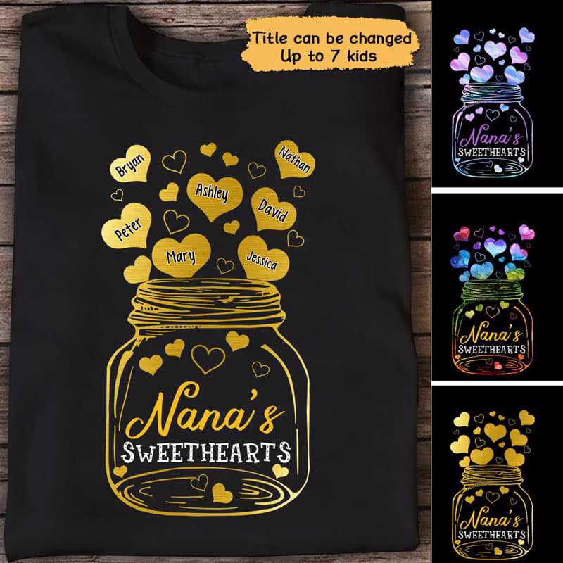 Grandma‘s Sweet Hearts Vase Personalized Shirt