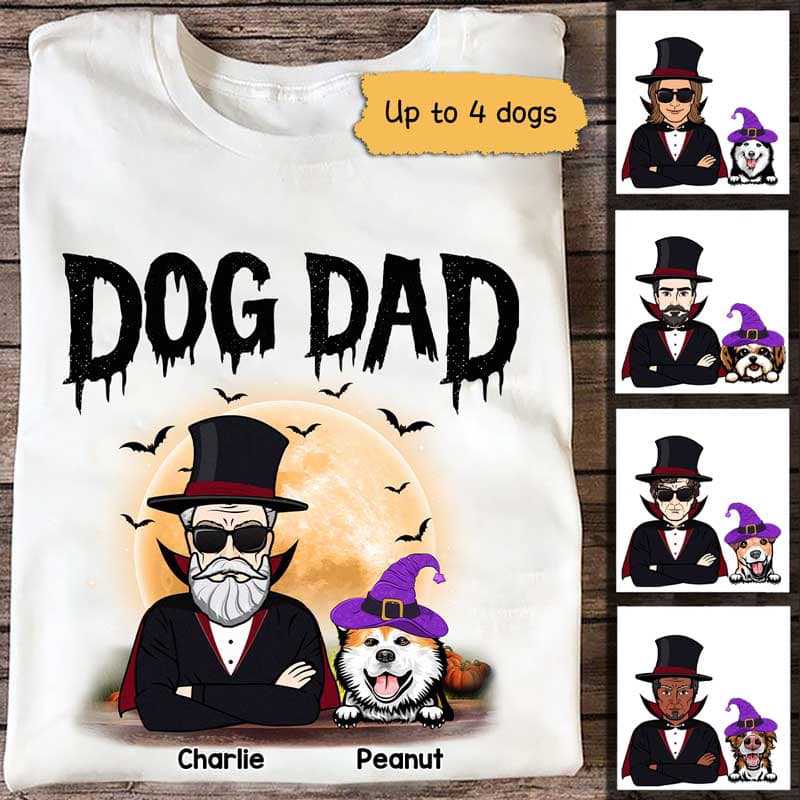 Halloween Dog Dad Personalized Shirt