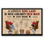 Family Couple A Lovely Dog Lady & Her Grumpy Old Man - Gift For Couple - Personalized Custom Doormat