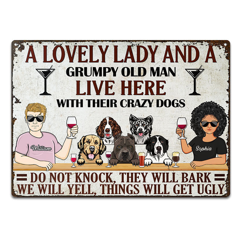 They Will Bark We Will Yell - Gift For Dog Lovers, Husband Wife - Personalized Custom Classic Metal Signs