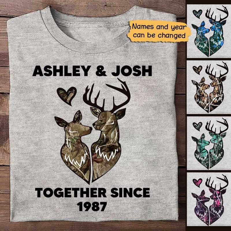 Hunting Couple Together Since Personalized Shirt