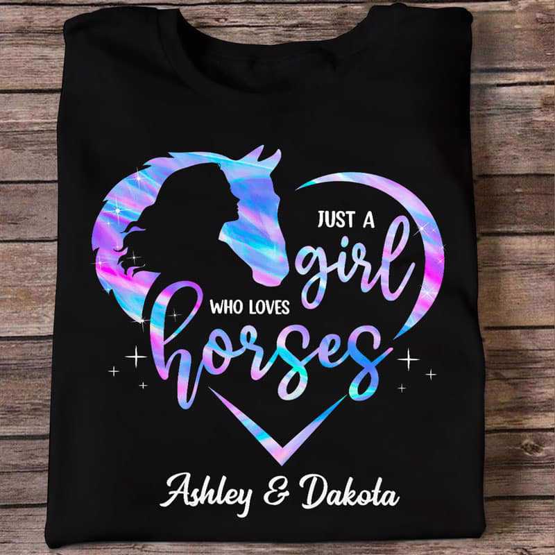 Colorful Horse Lovers Personalized Shirt