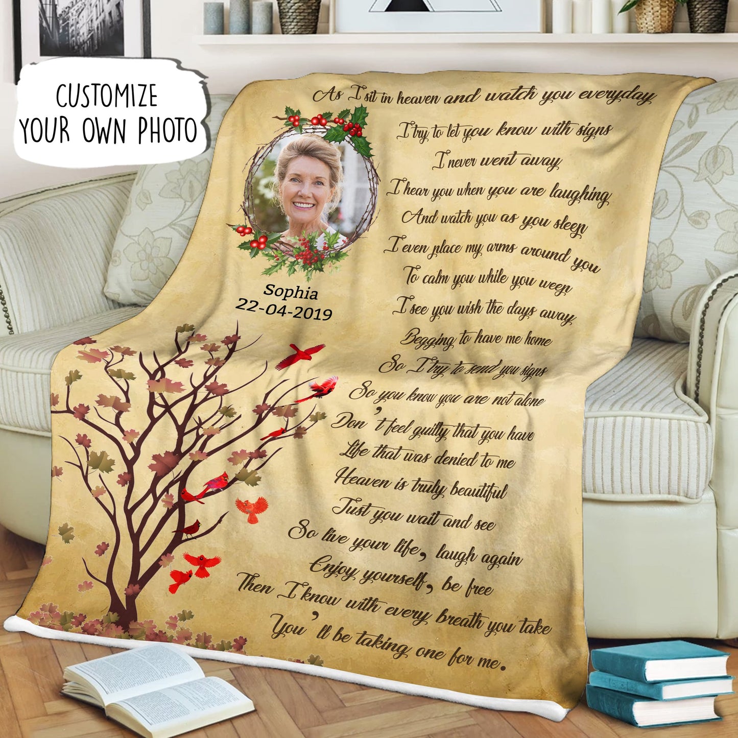 Customized Memorial Photo Blanket