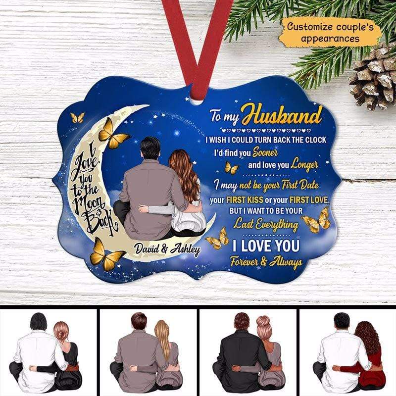 To My Husband Couple Wedding Keepsake Personalized Christmas Ornament