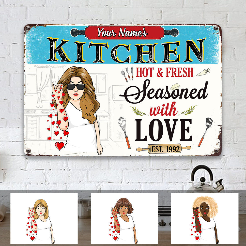 Personalized Kitchen Metal Sign