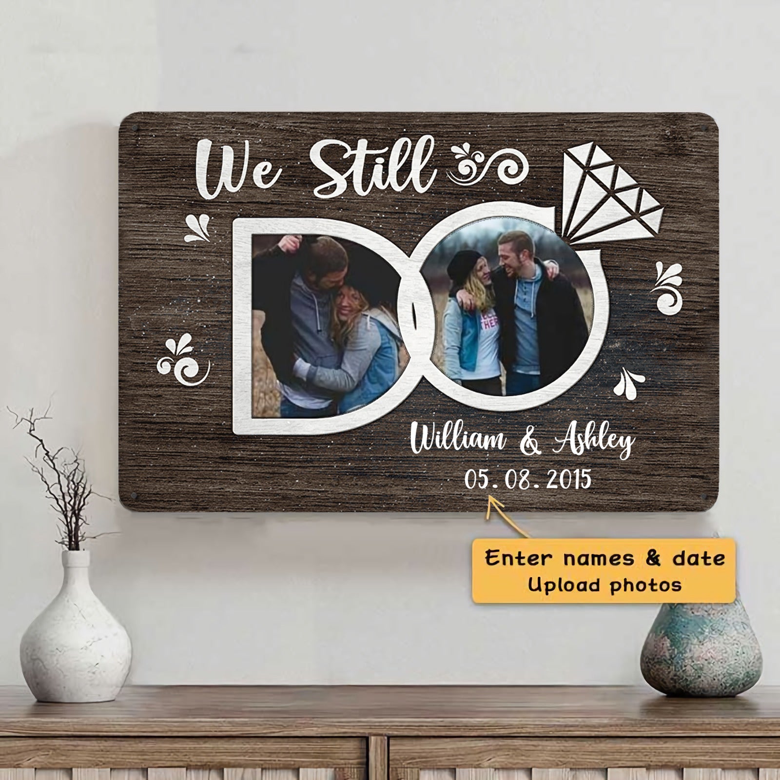 We Still Do Couple Valentine‘s Day Gift For Him For Her Photo Personalized Metal Signs
