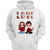 Love Couple Name Valentine‘s Day Gift Personalized Hoodie Sweatshirt