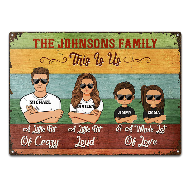 Family Couple This Is Us - Personalized Custom Classic Metal Signs