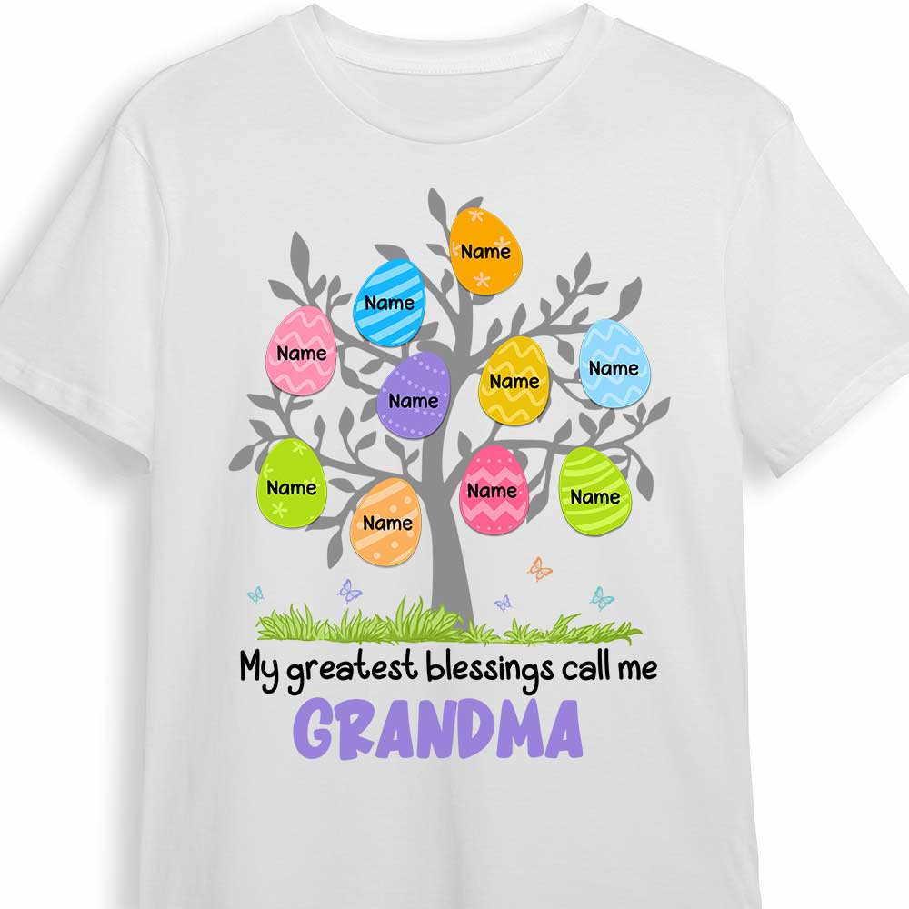 Personalized Easter Mom Grandma T Shirt