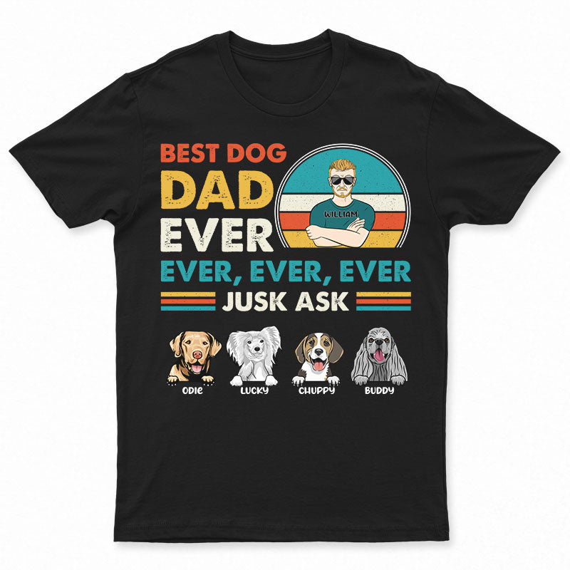 史上最高の犬のお父さん - お父さんへのギフト - パーソナライズされたカスタム T シャツ