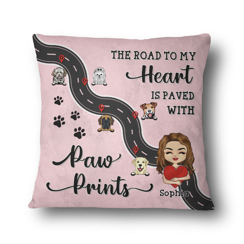 The Road To My Heart - Gift For Dog Lovers - Personalized Custom Pillow