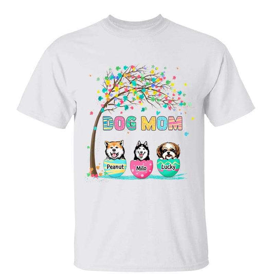 Easter Peeking Dogs Under Tree Gift For Dog Mom Personalized Shirt