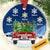 Personalized Mom Grandma Red Truck Christmas Circle Ornaments