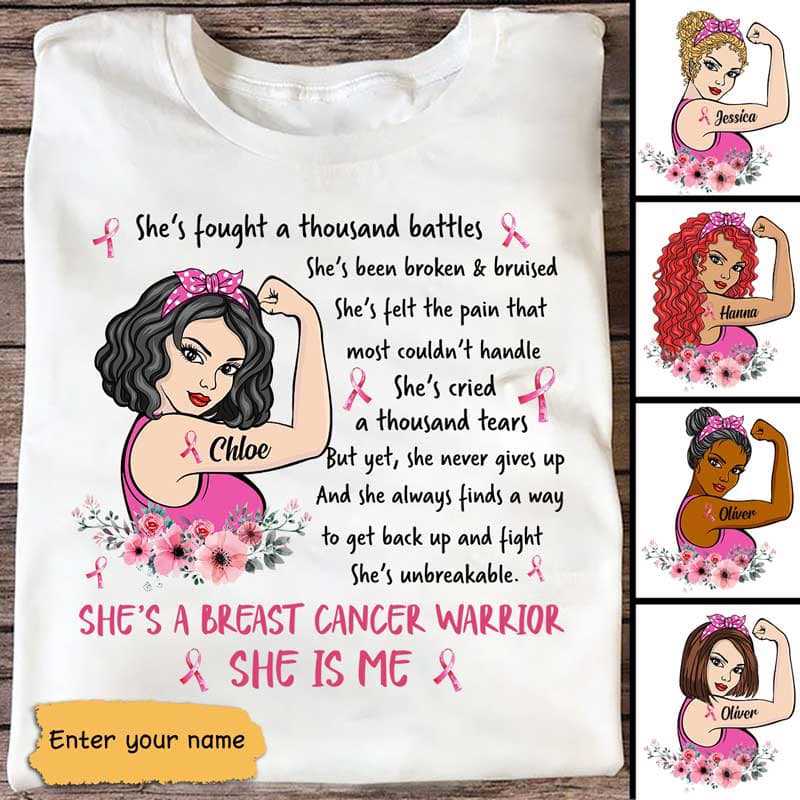I Am Breast Cancer Warrior Personalized Shirt