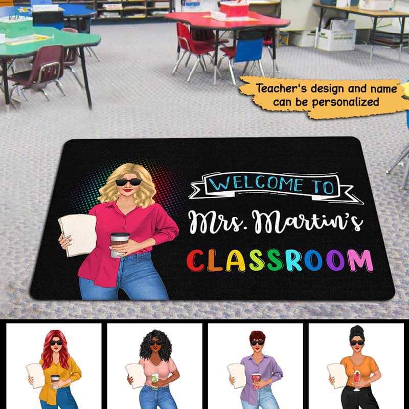 Welcome To Classroom Teacher Personalized Doormat