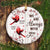 Cardinals Branch Memorial Personalized Circle Ornament