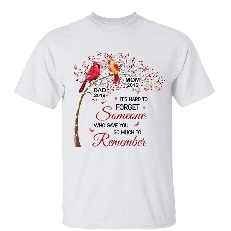 Hard To Forget Cardinals Berry Tree Memorial Personalized Shirt