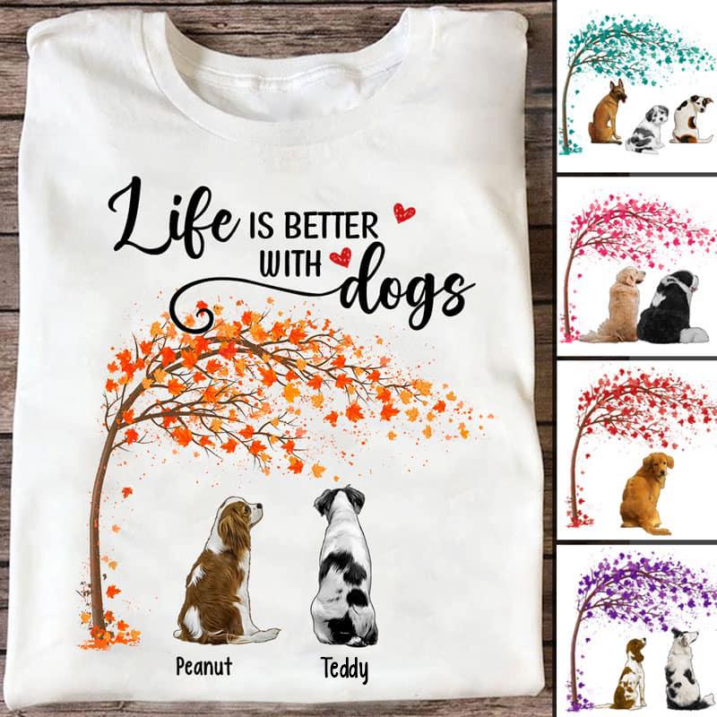 Dogs Under Tree Personalized Shirt