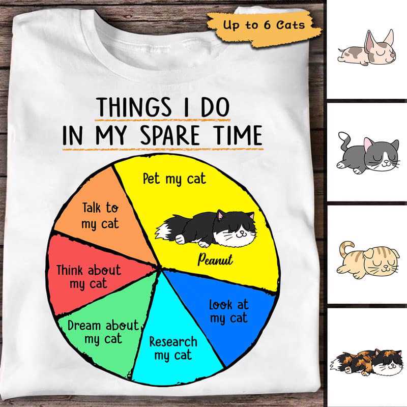 Things I Do In My Spare Time Cats Personalized Shirt