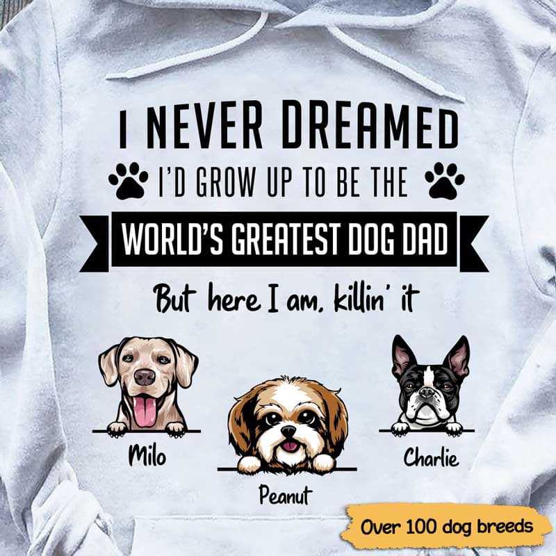 World's Greatest Dog Dad Personalized Hoodie