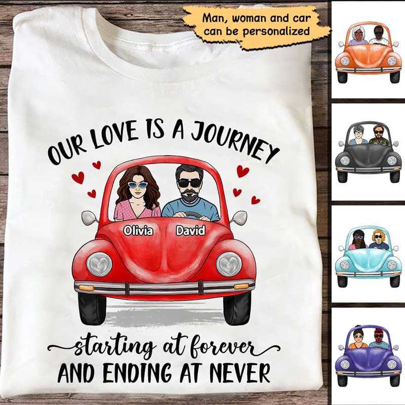 Couple In Car Personalized Shirt