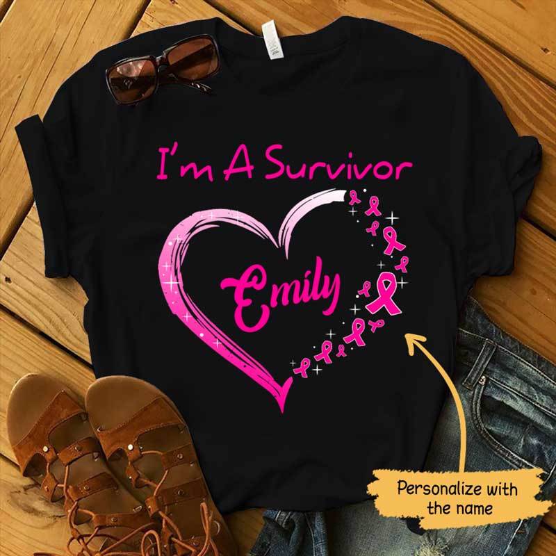 I Am A Survivor Breast Cancer Personalized Shirt